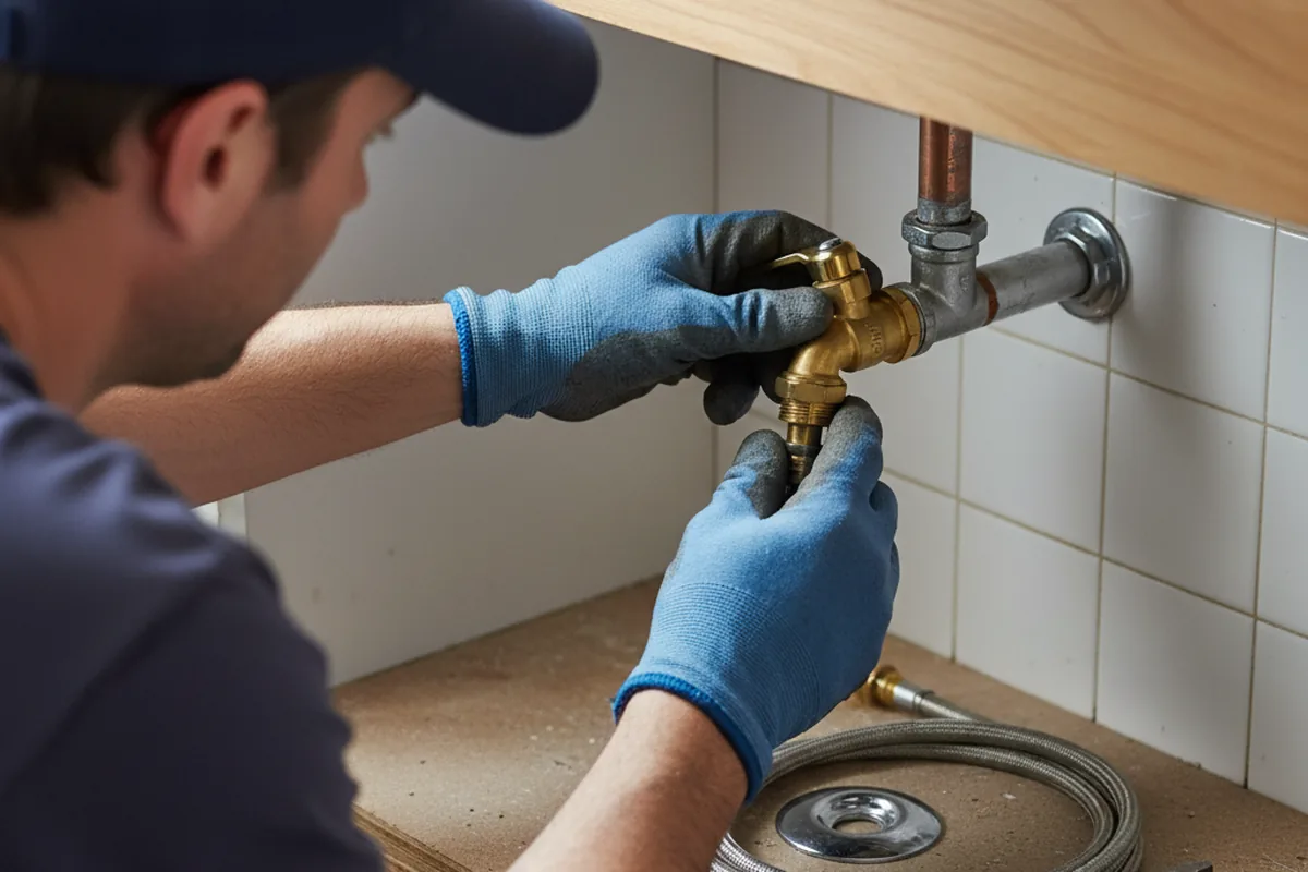 Shutoff valve and fitting work during Faucet and Fixture Repair in Attleboro Falls